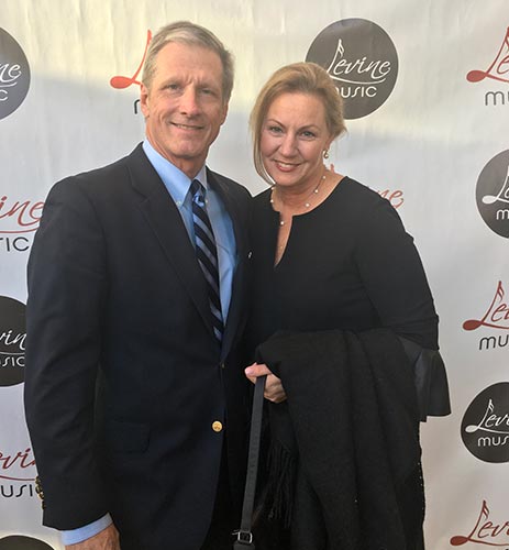 Chris Detmer and his wife at a Levine Music function
